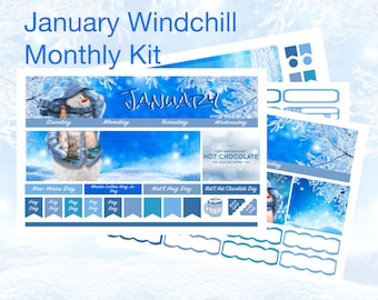 2026 December or January Windchill Monthly Kit Erin Condren & Classic Happy Planner