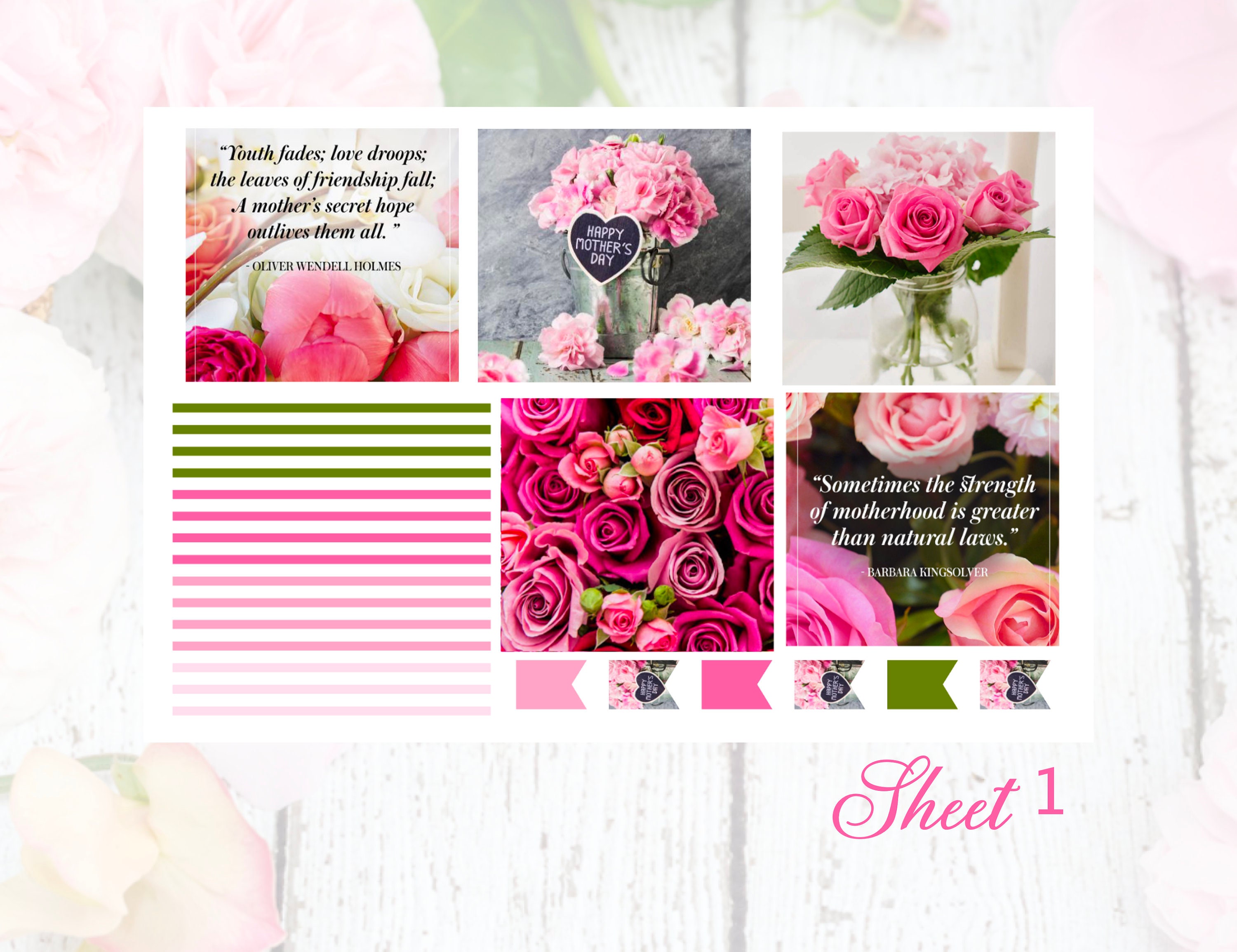 Mothers Day Petite Planner Weekly Kit | Etsy