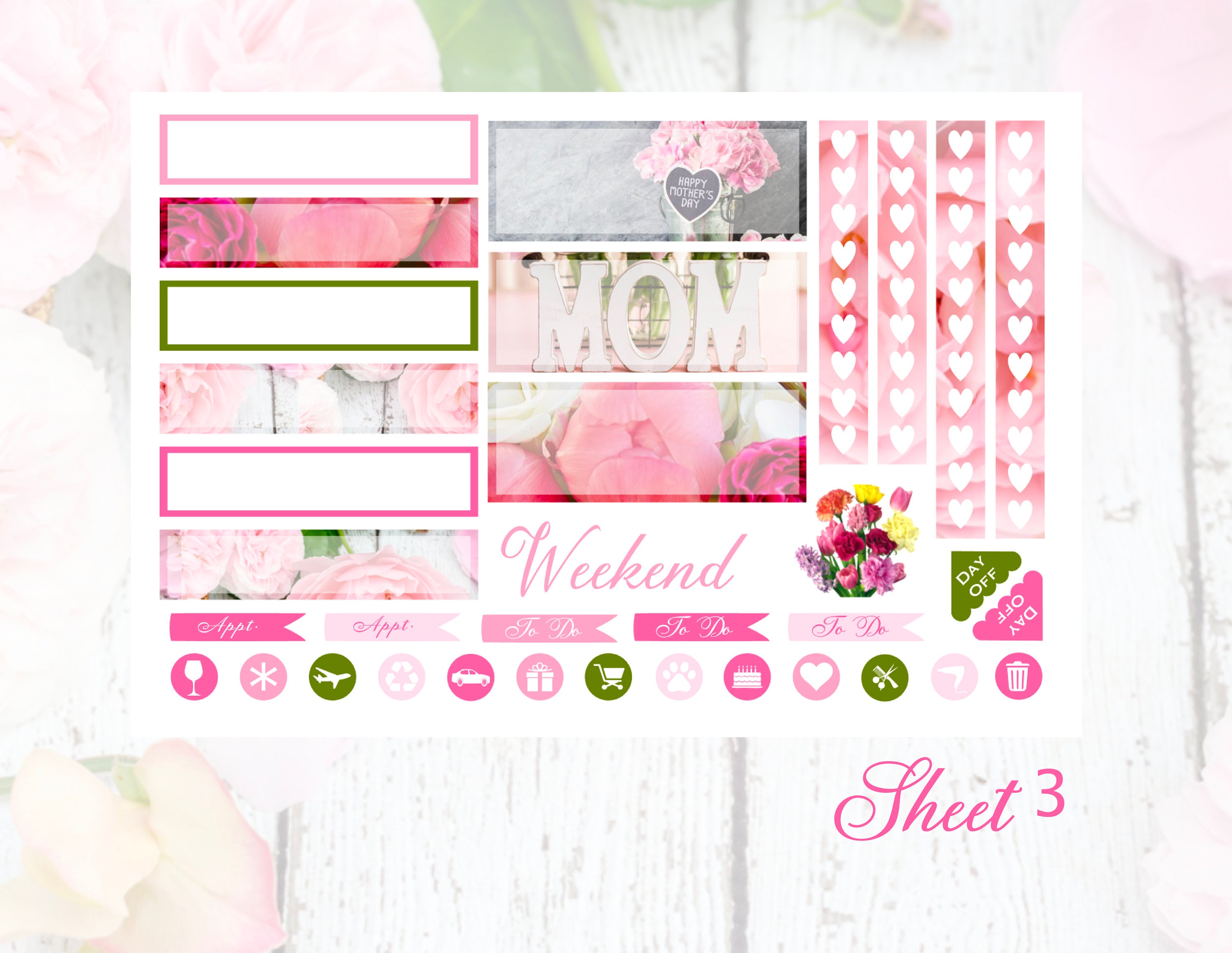 Mothers Day Petite Planner Weekly Kit | Etsy
