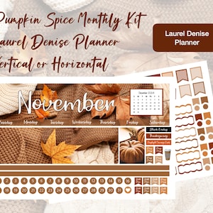 2025 Pumpkin Spice September, October or November Monthly Kit Laurel Denise Vertical or Horizontal Planner!!
