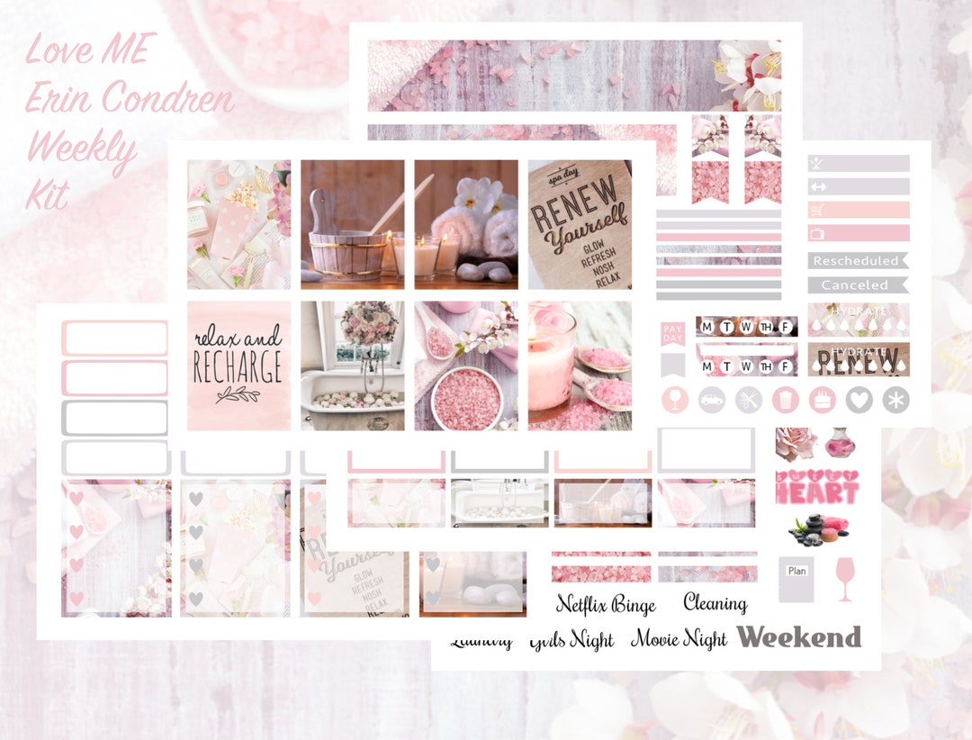 Love ME Erin Condren Weekly Kit - Etsy