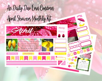 NEW EC A5 April Showers Monthly Planner Kit
