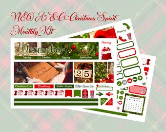 2026 EC A5 Christmas Spirit December Monthly Planner Kit