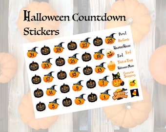 NEW!! Halloween Countdown Stickers