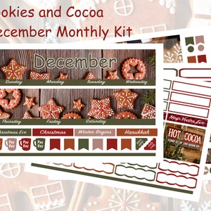 2025 Cookies and Cocoa December Monthly Kit Erin Condren and Classic Happy Planner!