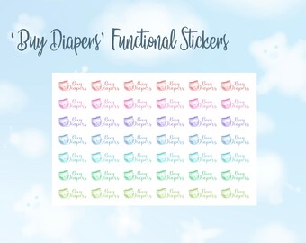 Cute 'Buy Diapers' Stickers