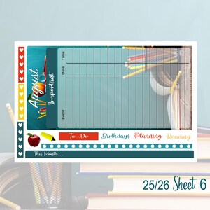 2026 Back to School September or August Photography Monthly Kit Erin Condren & Happy Planner!! image 9