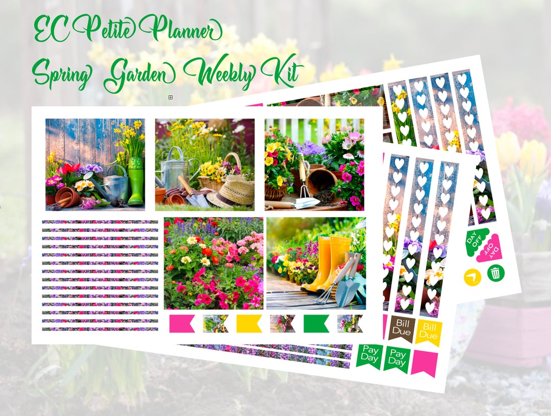 EC Petite Planner Spring Garden Photography Weekly Kit - Etsy