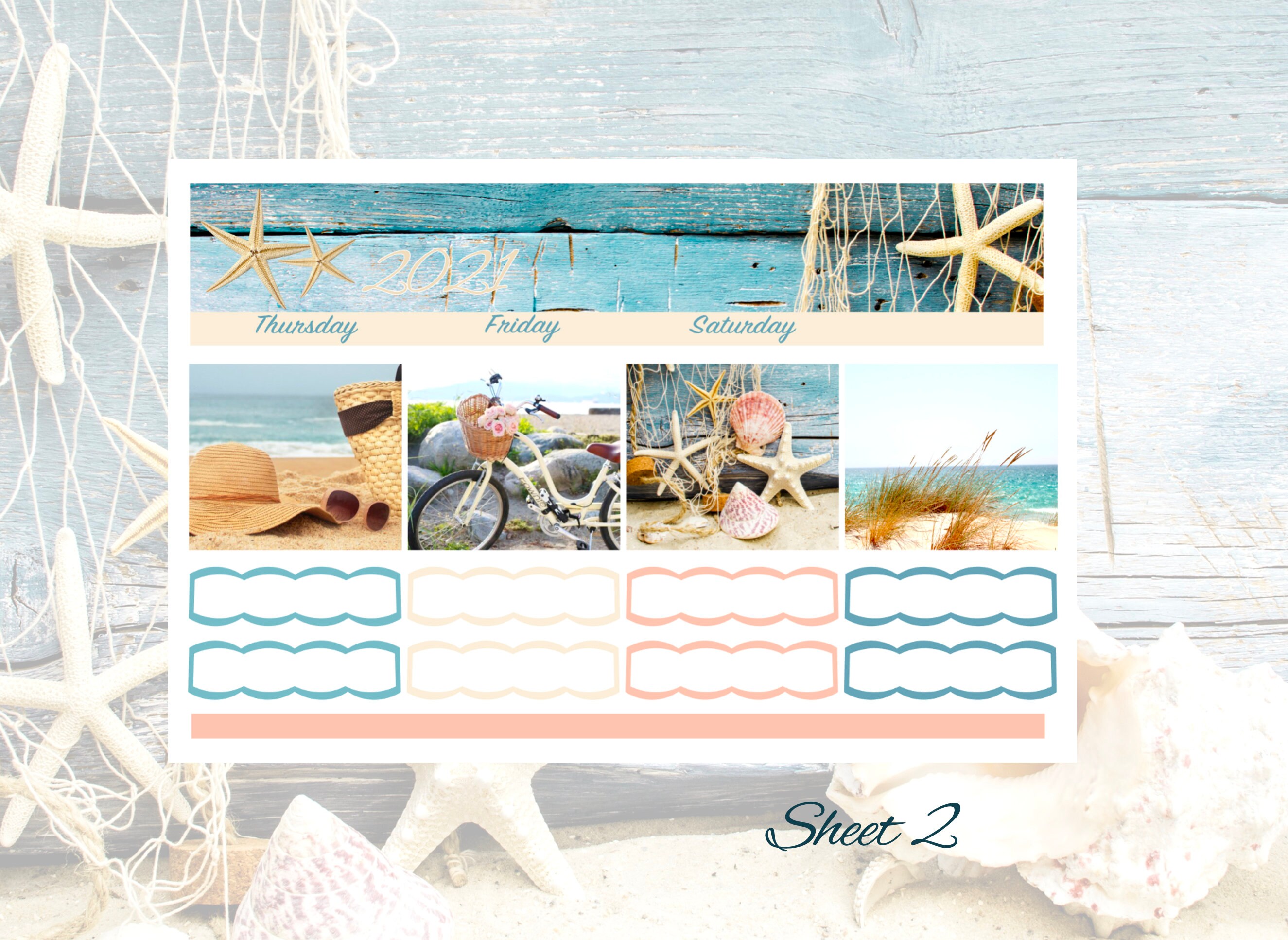 2026 June, July or August Nautical Monthly Kit Erin Condren and Classic ...