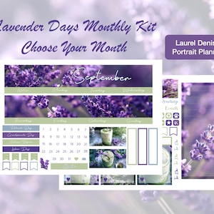 2025 Lavender Days Monthly Kit Laurel Denise Portrait Planner!!