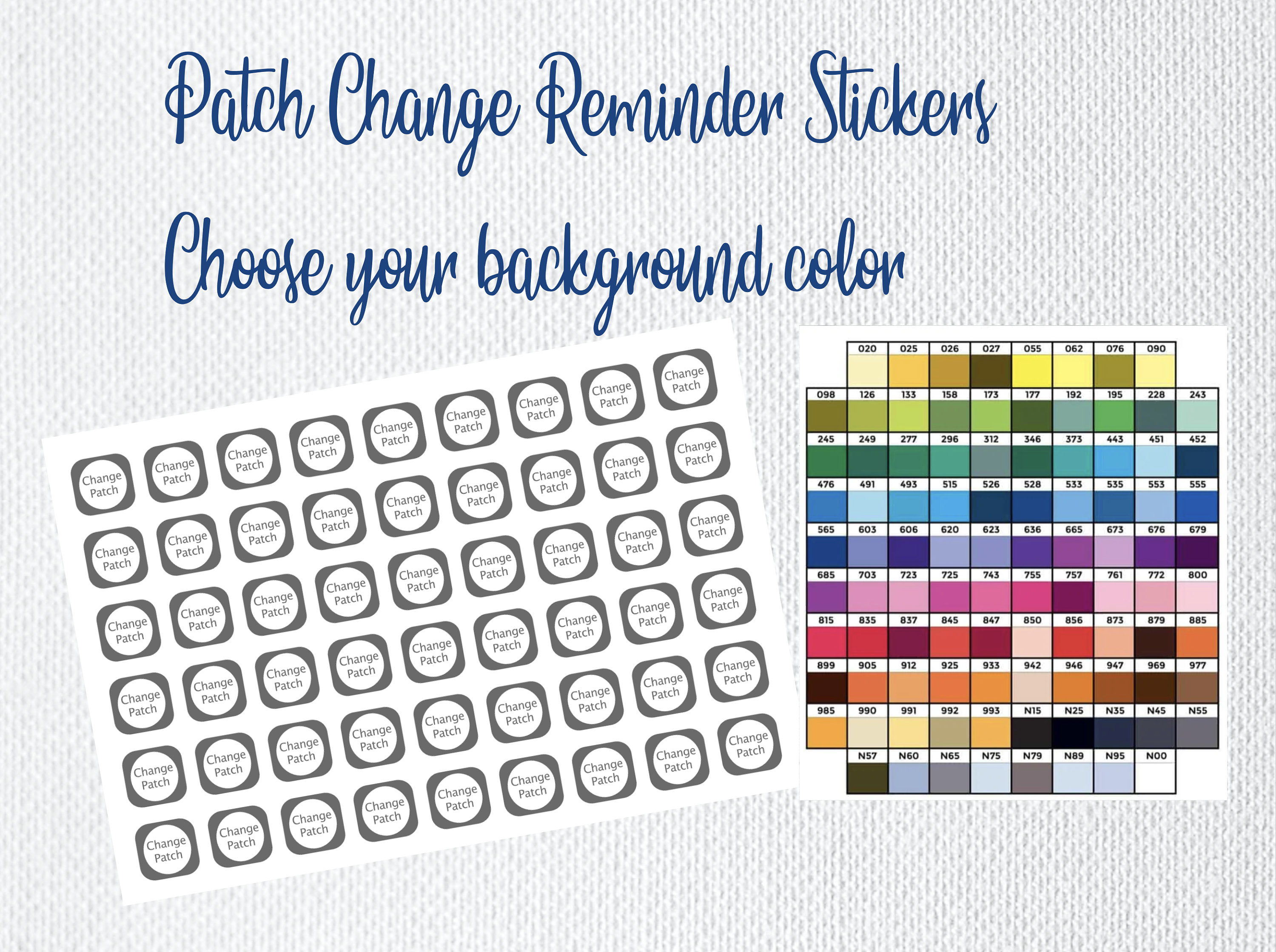 Patch Change Patch Change Planner Stickers Choose Your Background Color - Etsy