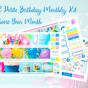 EC Petite Planner Birthday Monthly Kit Choose Your Month