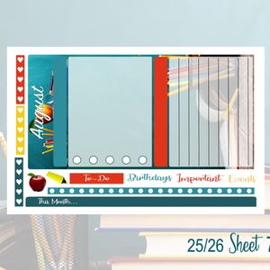 2026 Back to School September or August Photography Monthly Kit Erin Condren & Happy Planner!! image 10