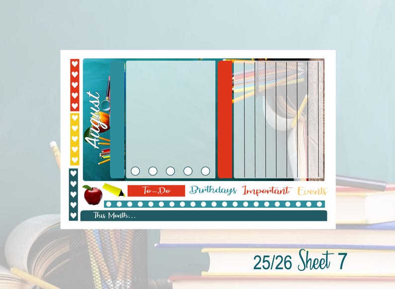 2026 Back to School September or August Photography Monthly Kit Erin Condren & Happy Planner!! image 10