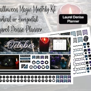 2025 Halloween Magic Monthly Kit Laurel Denise Vertical or Horizontal Planner!!