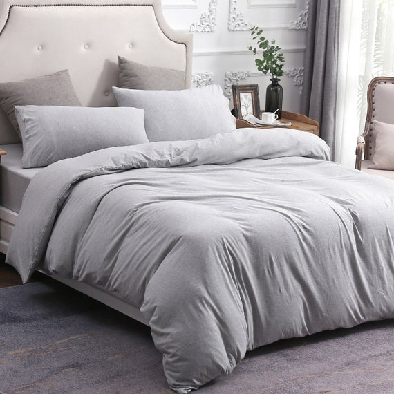 Pure Era Solid Gray Luxurious Duvet Cover Comforter Etsy