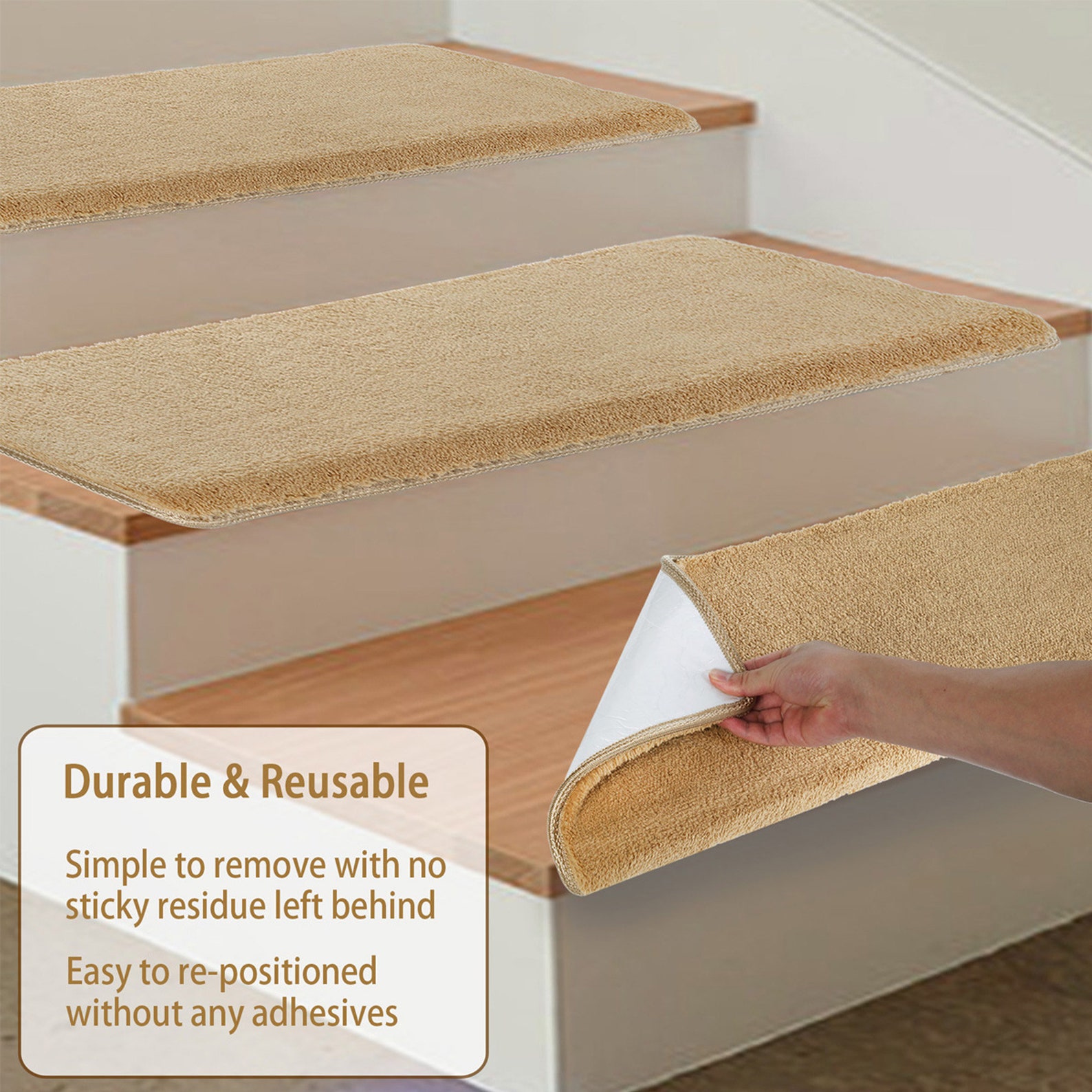 PURE ERA Carpet Stair Treads Set NonSlip Self Adhesive Ultra Etsy