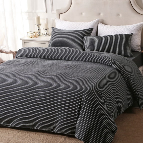 Pure Era Cotton Jersey Knit 3 Piece Home Bedding Sets Etsy