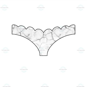 Lingerie Cookie Cutter ~ Scalloped Bathing Suit Cookie Cutter ~ Fondant Cutter ~ Biscuit Cutter ~ Candle Cutter or Mold