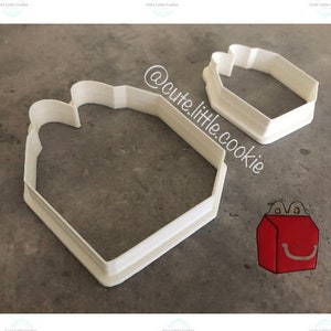 Happy Meal Cookie Cutter ~ Fondant Cutter ~ Biscuit Cutter ~ Wax, Resin, or Clay Mold, Kids Meal, Box ~ Playdoh