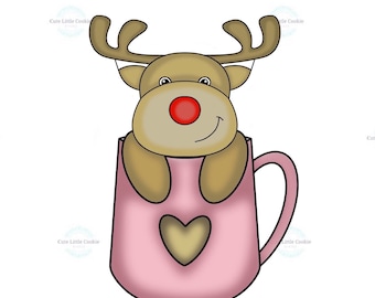 Character Cup Cookie Cutter ~ Christmas Cookie Cutters ~ Holiday Cookie Cutters ~ Fondant Cutter ~ Biscuit Cutter ~ Wax, Resin or Clay