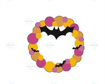 Halloween Kranz ~ Halloween Kekse ~ Ausstechform ~ Fondant Ausstechform ~ Keks Ausstecher ~ Wachs, Resin, oder Ton Form