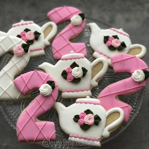 Tea Party Sugar Cookies ~ Freshly Baked ~ Made To Order! Custom Sugar Cookies ~ Roll Out Cookies