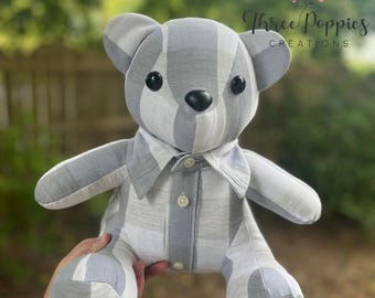 Memory Bear, Keepsake Bear, Memorial item from clothing sitting bear Melody Baby bear