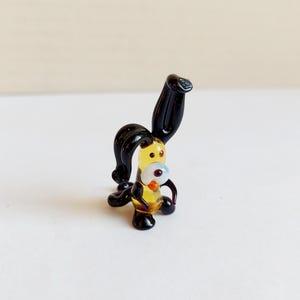 Cute Dog Glass Figurine, Tiny Murano Glass Dog, Miniature Glass Dog, Collectable Glass Dog, Doll House Animals