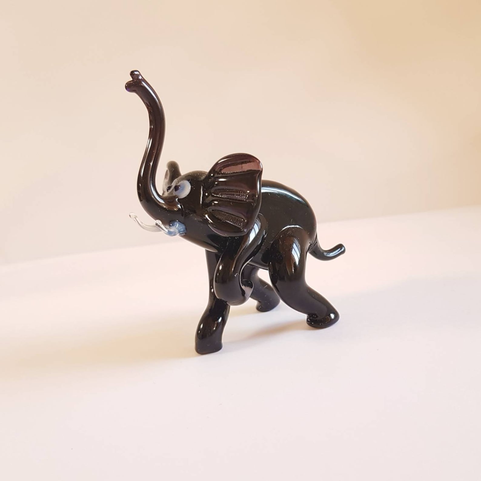 Collectible Elephant Figurine Glass Animal Figurines Etsy Hong Kong