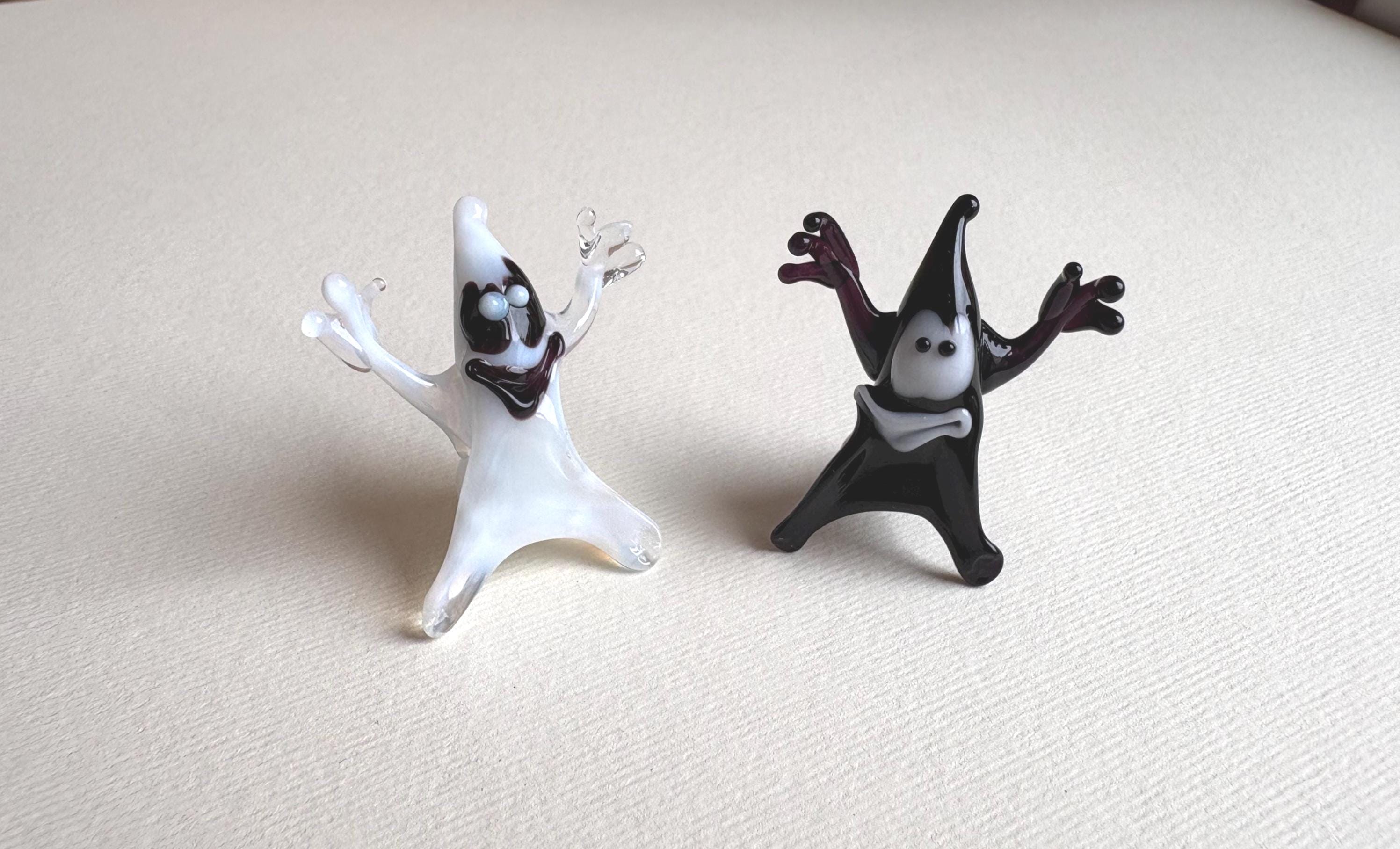 Hand Blown Glass Ghost Figurine - Halloween Decoration - Etsy