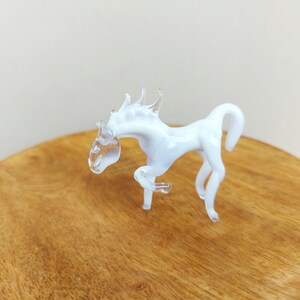 Horse Figurines, Miniature Glass Horse, Cute Horse Figurine, Horse Handmade Glass Figurine