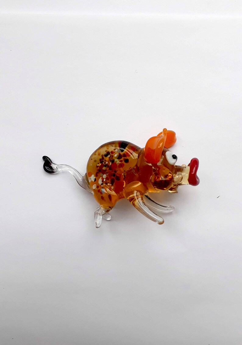 Miniature Glass Pig Collectible Glass Animals Collectible Glass Boar