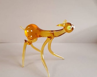 ガラスの鹿の置物、コレクター向けガラスの鹿、ムラーノ品質のギフトを