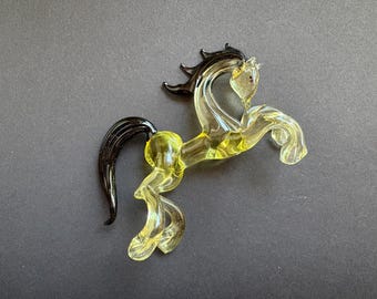 Handmade Murano Glass Horse Figurine, Collectible Art Glass