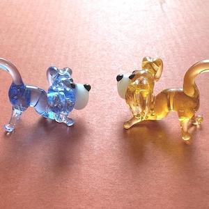 Mini Dog Glass Figurine, Murano Glass Dog, Miniature Glass Dog, Collectable Glass Dog, Doll House Animals