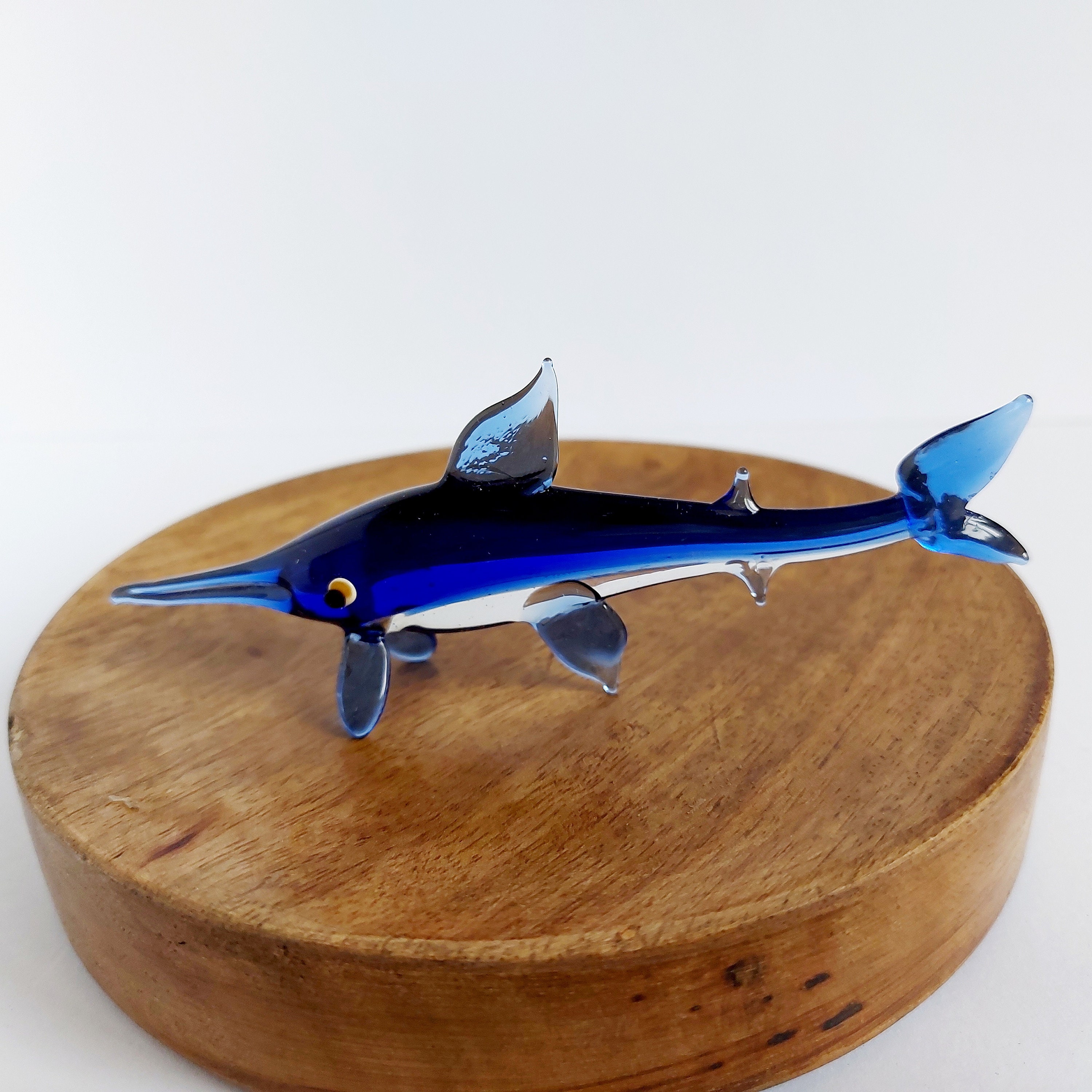 SCULPTURE FAIT MAIN en bois Poisson Espadon Swordfish wooden sculpture Handmade EUR 25,00