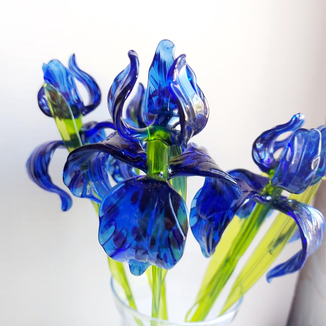 Iris Flower Dragon Figurine 12cm main image 1
