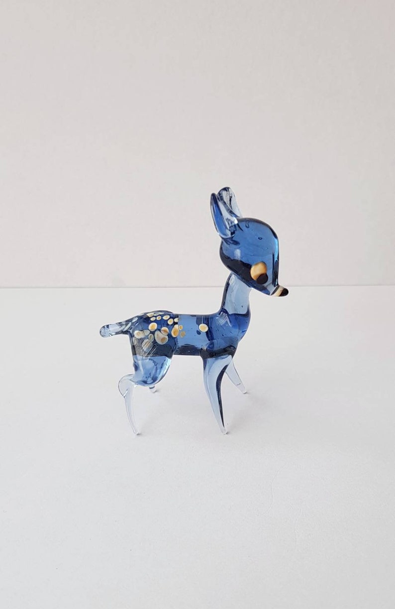 Baby Deer Glass Figurine Murano Glass Baby Deer Bambi Deer Etsy