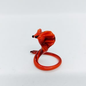 Cobra de vidro em miniatura, cobra de vidro, cobra de vidro Murano, cobra de vidro colecionável, estatuetas de casa de boneca