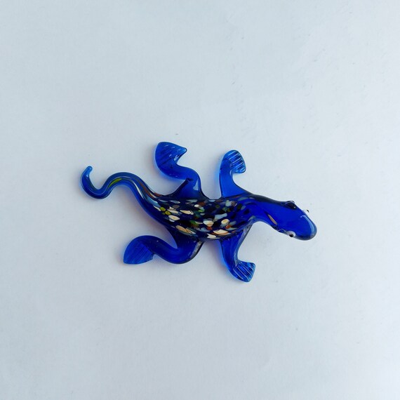 手吹きガラスのヤモリ：コレクター向け爬虫類置物 - Etsy 日本