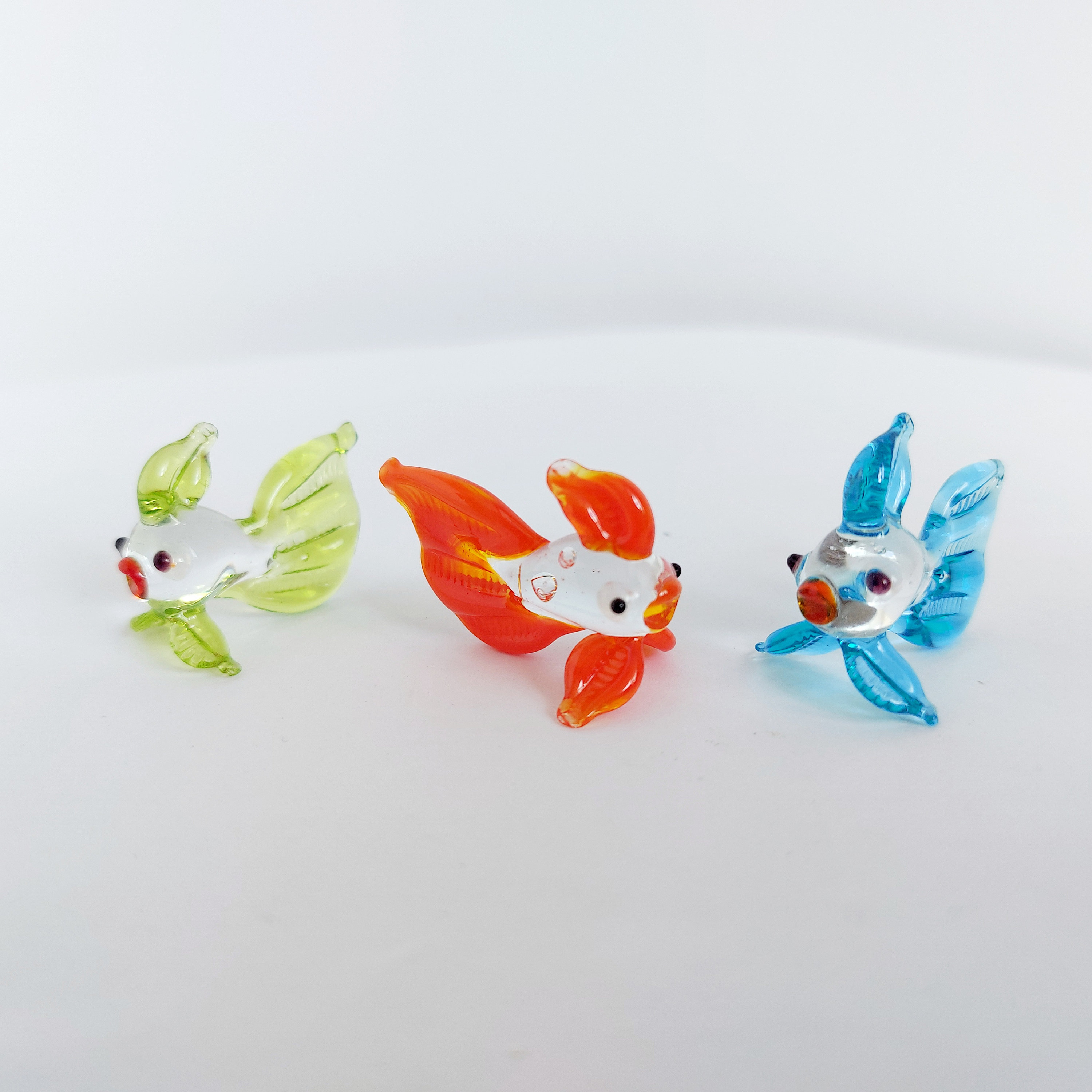 1shopforyou Miniatur-Fische Aus Ton – 12 Stück, 0,7x2,3 Cm, Für Feengarten, Dioramen & Dekoration