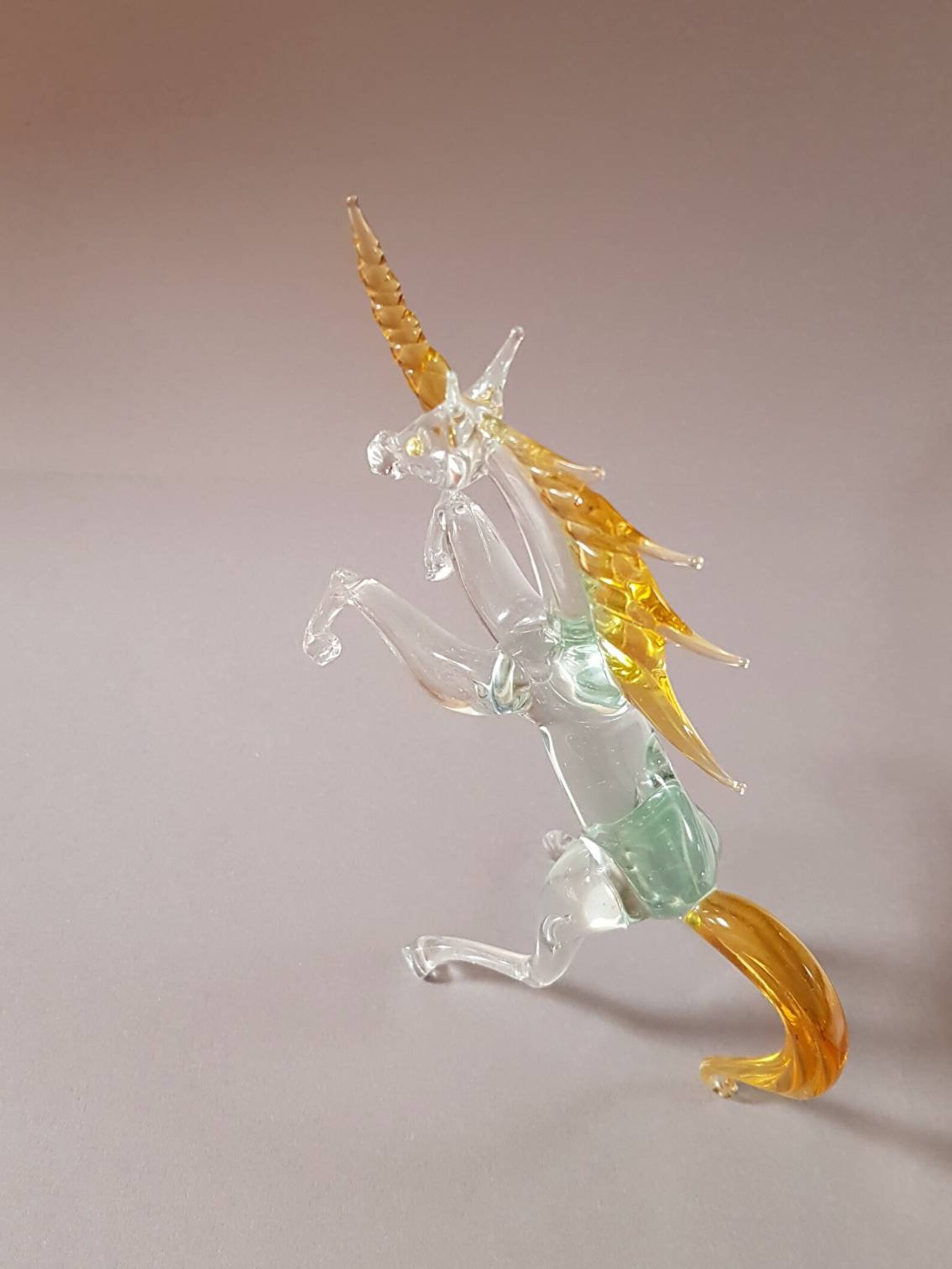 Unicorn Glass Figurine Collectable Unicorn Figurine Art Etsy