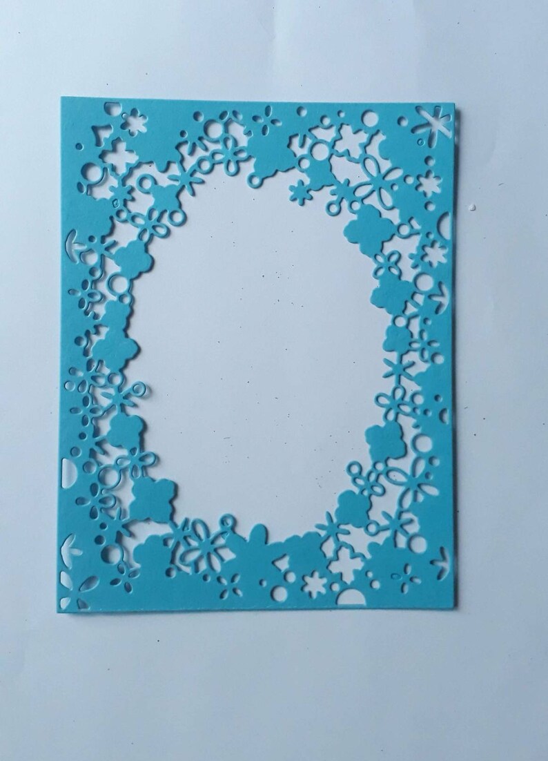 Paper Photo Frames Floral Die Cut Paper Frames Frames For Etsy