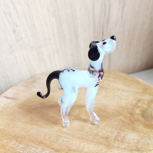 Dog Glass Figurine, Small Dog Figurine, Art Glass Dog Figurine, Murano Glass Dog Figurine, Collectible Glass Animals