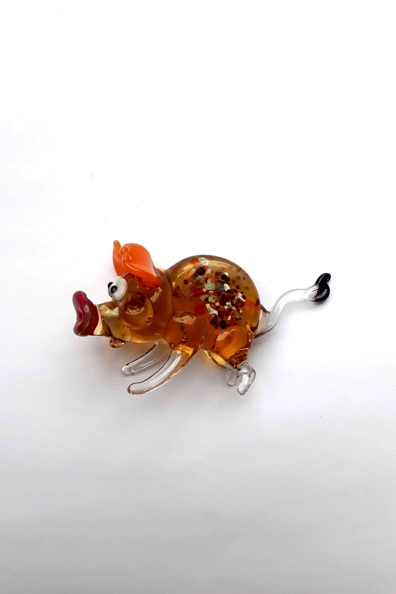 Miniature Glass Pig Collectible Glass Animals Collectible Glass Boar