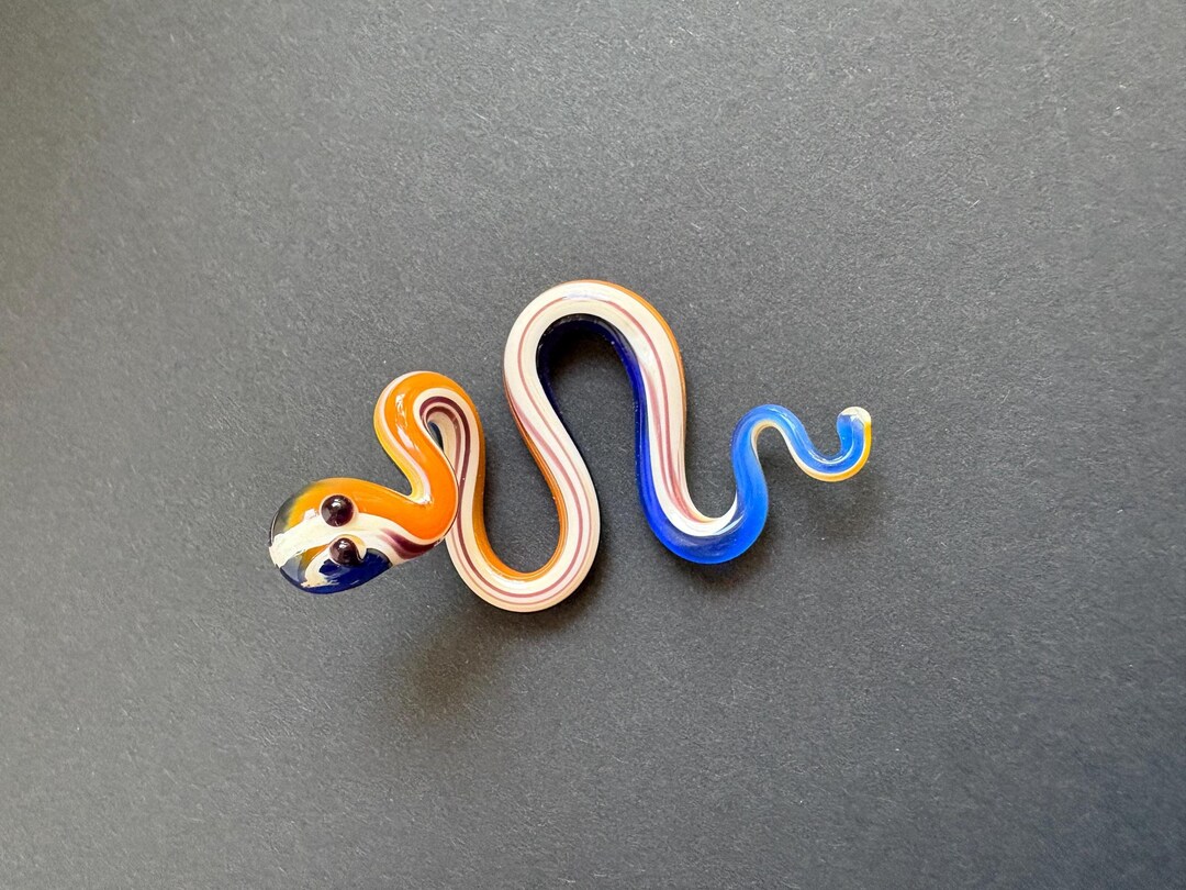 Handmade Glass Python Figurine: Collectible Lampwork Snake - Etsy Australia