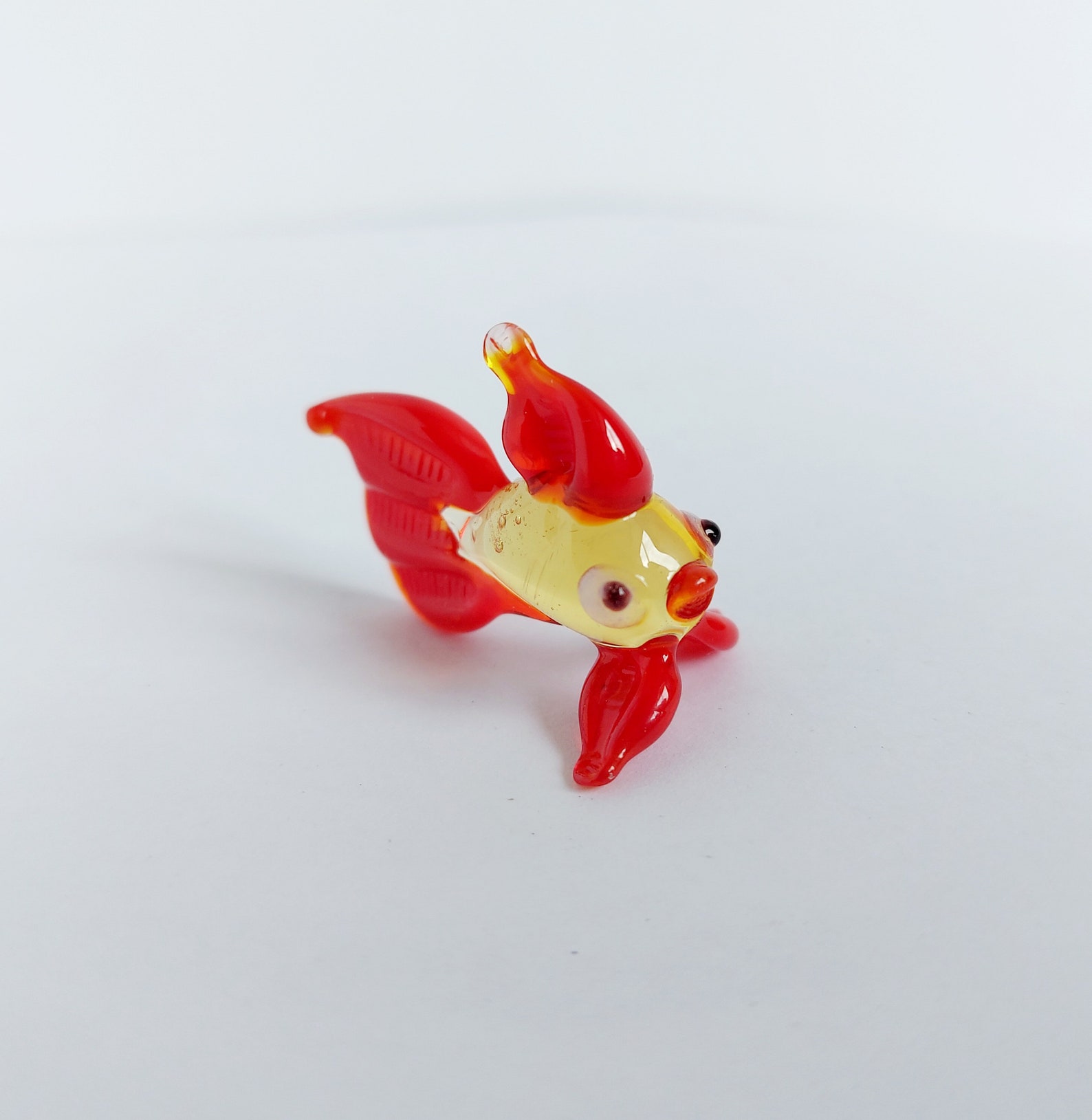 Miniature Glass Figurines Colorful Glass Fishes Murano Glass Etsy