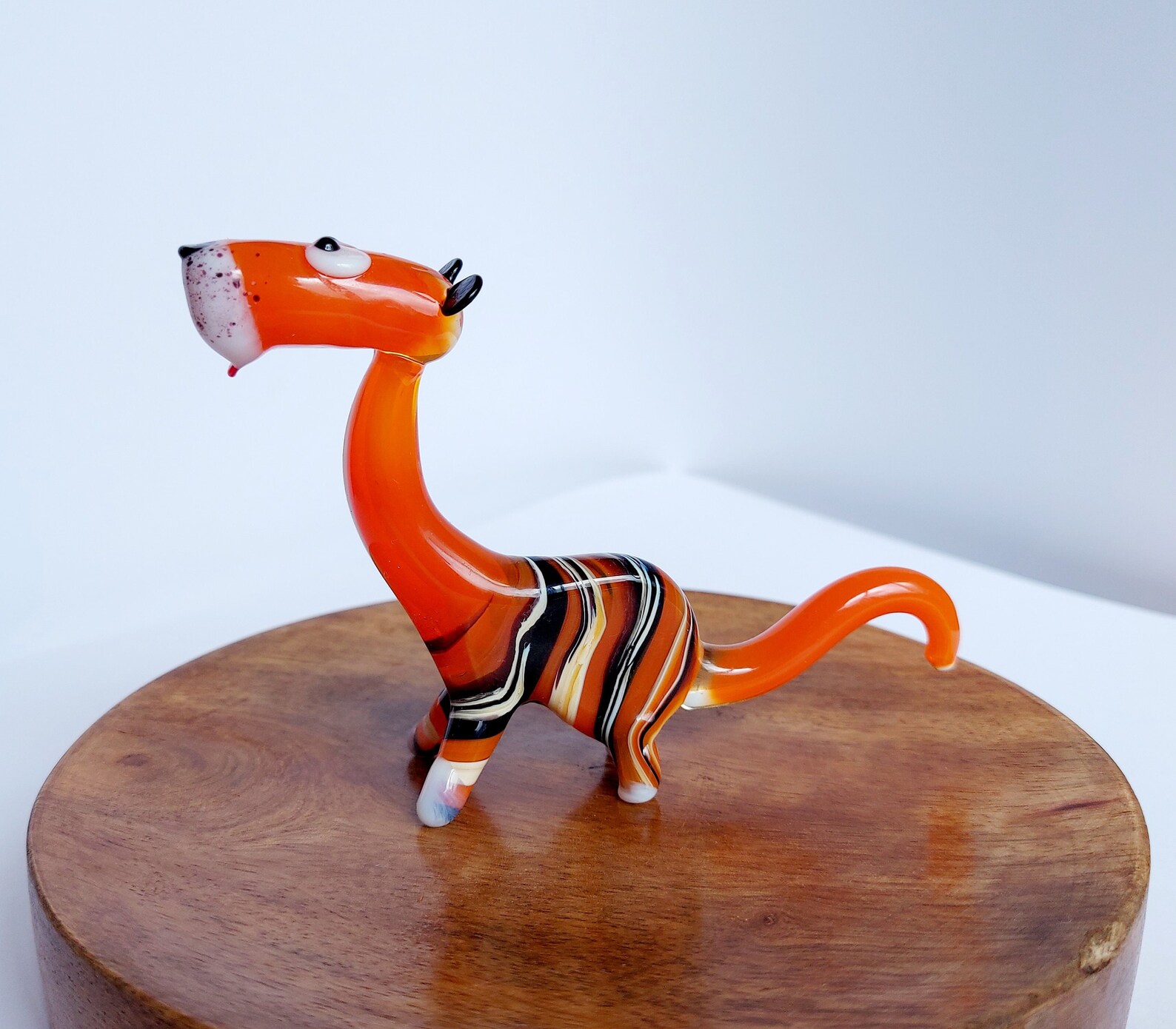 Collectible Tiger Glass Figurine Miniature Glass Animal Etsy