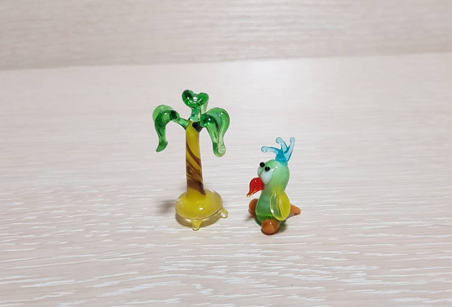 Miniature Glass Figurines Miniature Glass Palm Tree Murano Etsy